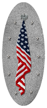 Flag at Rest Shimmer Silver